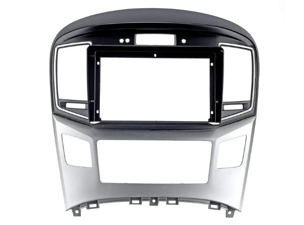 Рамка RHY-FC343 UMS HYUNDAI H1 Starex 2016+, 9" (тип3 Консоль с отверстием под часы) - фото