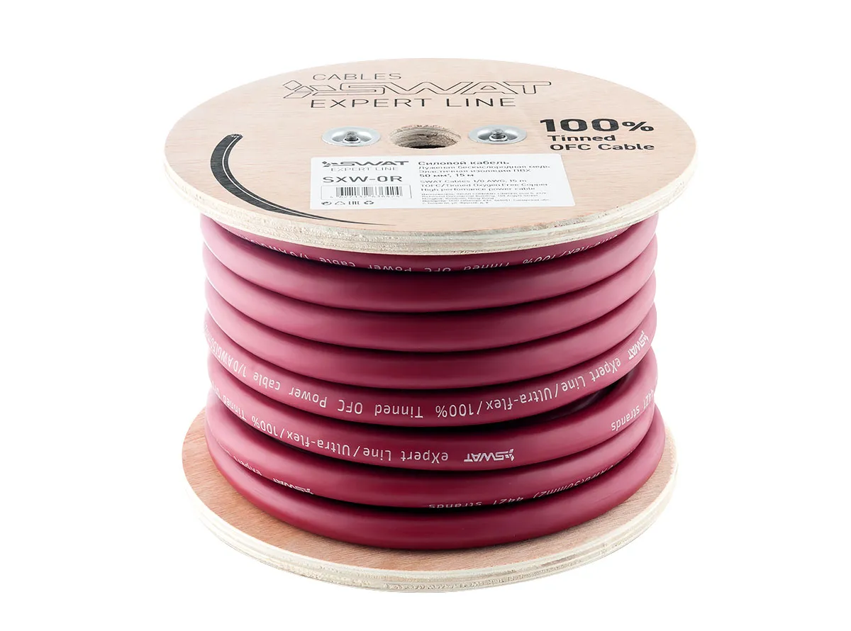 Силовой кабель SWAT SXW-0R 0Ga (1б-15м)(1м) - фото