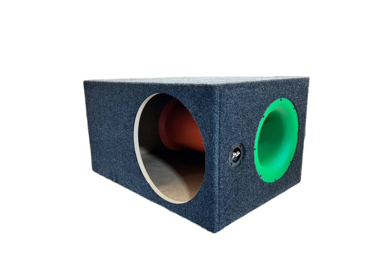 Короб под сабвуфер GA 10" на трубе (МДФ 19мм) серый - фото