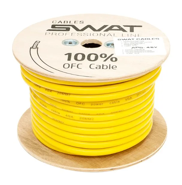 Силовой кабель SWAT SPW-4Y 4Ga (1б-30м)(1м) - фото