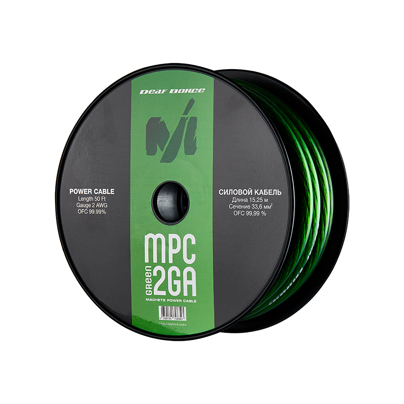 Силовой кабель Deaf Bonce MPC-2GA Black (1б-15,25м)(1м) - фото