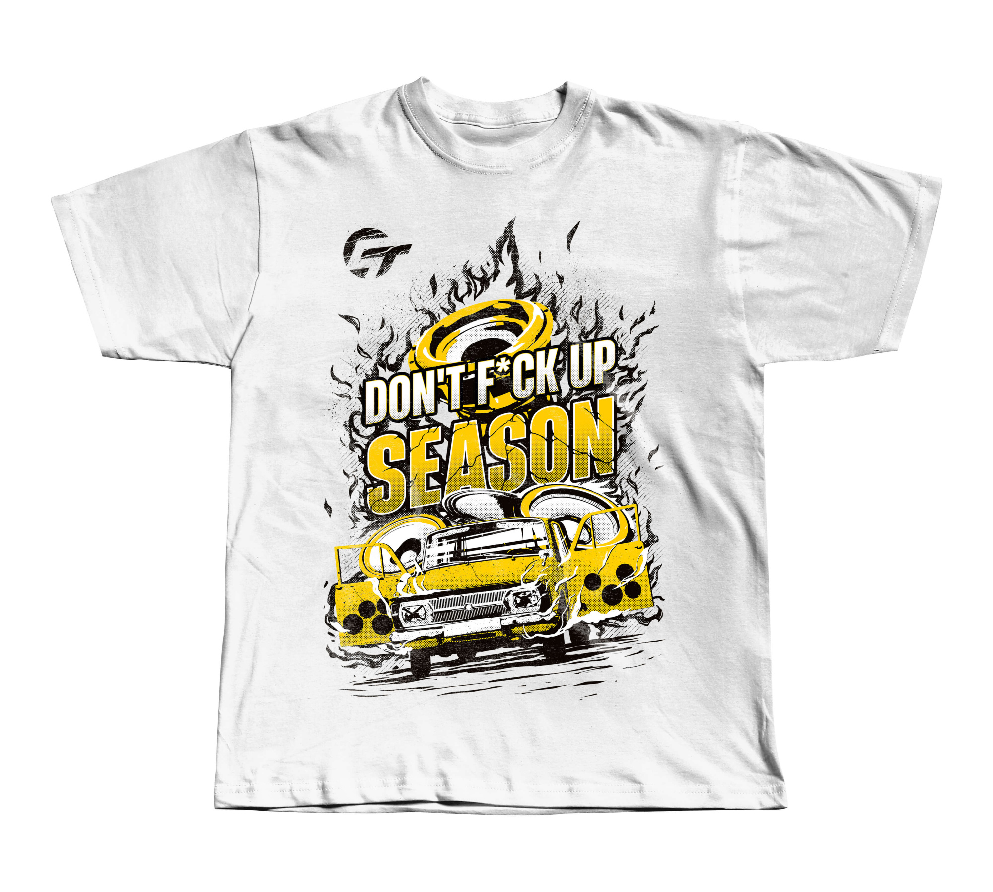 Футболка GlobalTuning "DONT F*CK UP SEASON" белая S - фото